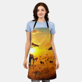 Tablier African Sunset Safari Majesty Design (Porté)