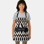 Tablier Afrique Marocco Vagues Motif d'or géométrique (Insitu)