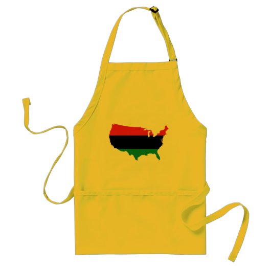 Tablier Afro-Américain _ Couleurs rouge, noir et vert (Devant)