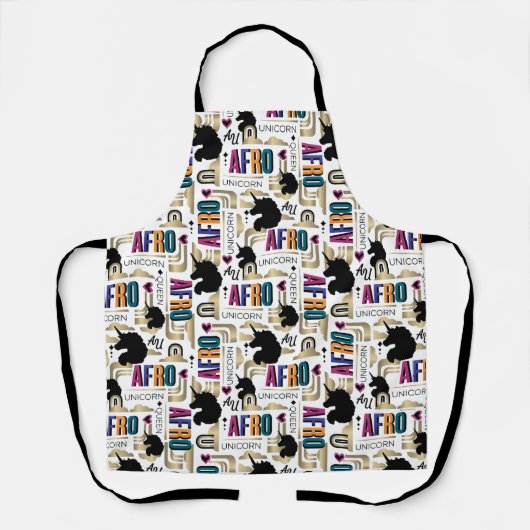 Tablier Afro Unicorn Bold Motif (Recto)