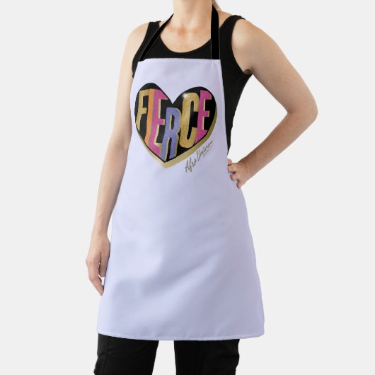 Tablier Afro Unicorn Fierce Heart Design (Insitu)