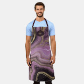 Tablier Agate Abstrait Monogramme Minuit ID827 Apron (Porté)
