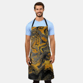 Tablier Agate Crystal. Suminagashi moderne futuriste. Swir (Porté)