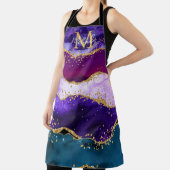 Tablier Agate de Parties scintillant de Peacock violet et (Insitu)