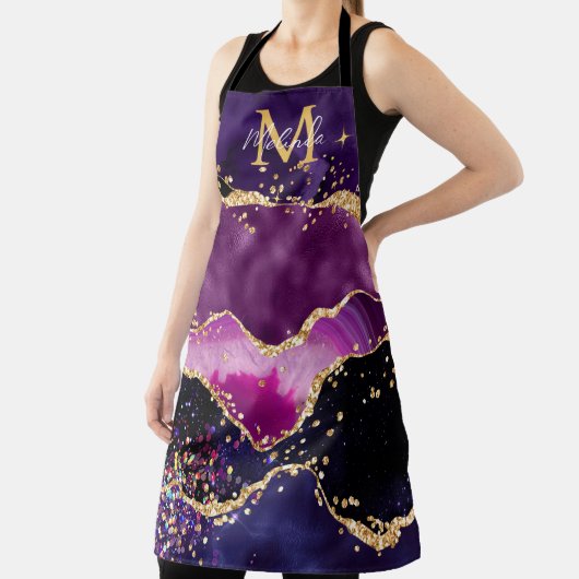 Tablier Agate des séquences de Parties scintillant violet  (Insitu)