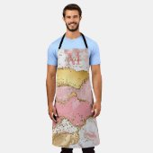 Tablier Agate des séquences or et rose (Porté)