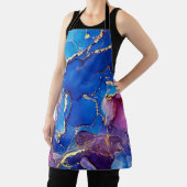 TABLIER AGATE EN MARBRE BLEUE PARTIES SCINTILLANT ARGENT G (Insitu)