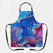 TABLIER AGATE EN MARBRE BLEUE PARTIES SCINTILLANT ARGENT G (Recto)