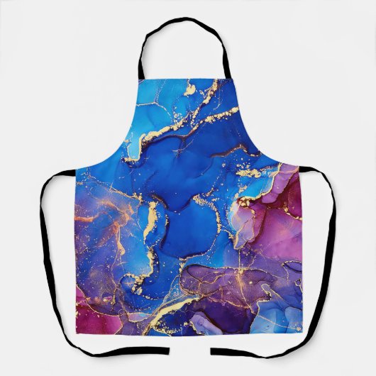 TABLIER AGATE EN MARBRE BLEUE PARTIES SCINTILLANT ARGENT G (Recto)