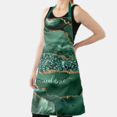 Tablier Agate Green Gold Parties scintillant Geode Marbre (Insitu)