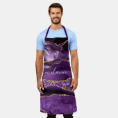 Tablier Agate Purple Gold Parties scintillant Apron avec n (Porté)