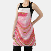 Tablier Agate rose or personnalisé (Insitu)