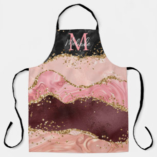 Tablier Agate sequins noir et rose