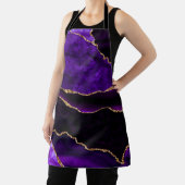 Tablier Agate violette et dorée pailletée de luxe (Insitu)