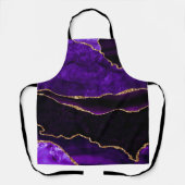 Tablier Agate violette et dorée pailletée de luxe (Recto)