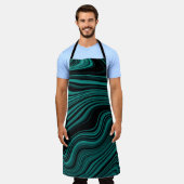 Tablier Agate Wavy Black & Emerald (Porté)