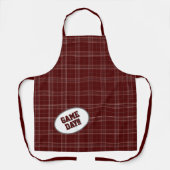Tablier Aggie Maroon Plaid Motif Jour (Recto)
