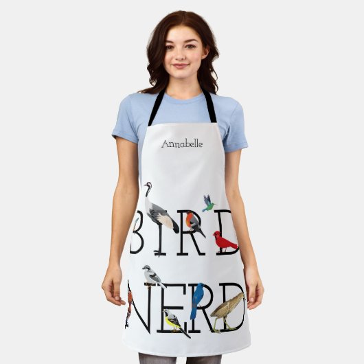 Tablier Agrément Nerd d'oiseaux trois (Porté)
