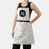 Tablier Agritourisme français Élégant Monogramme Floral Ap (Insitu)