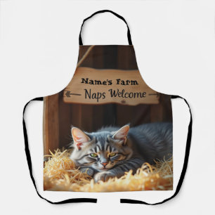 Tablier Agritourisme personnalisé Grange Chat Apron