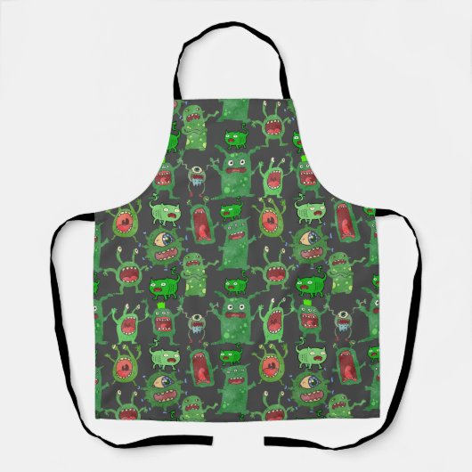 Tablier Ahhhhh motif d'Aliens x4 D Grey (Recto)