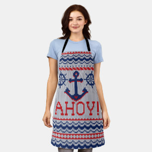 Tablier Ahoy Nautical Ugly Christmas Sweater Style