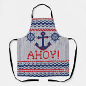 Tablier Ahoy Nautical Ugly Christmas Sweater Style (Recto)