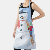 Tablier Aide Du Père Noël Pour Construire Un Snowman Silen (Insitu)