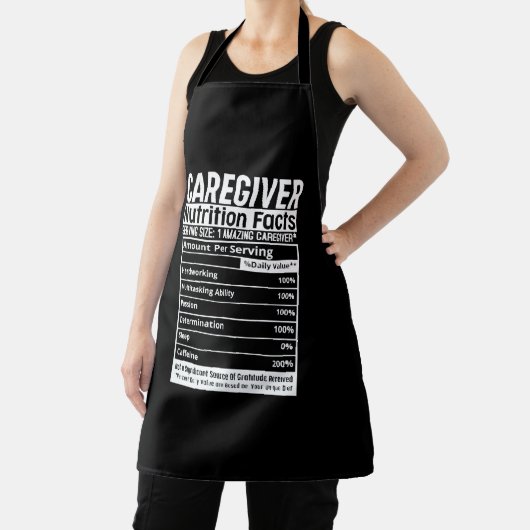 Tablier Aide-soignant Faits nutritionnels Appréciation Aid (Insitu)