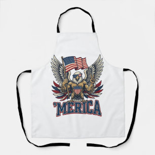 Tablier Aigle Patriotique Merica Vintage Vector Design de