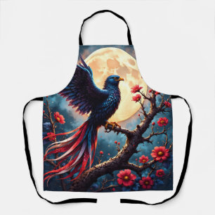 Tablier Aile cramoisie éclairée par la lune – Oiseau de fa