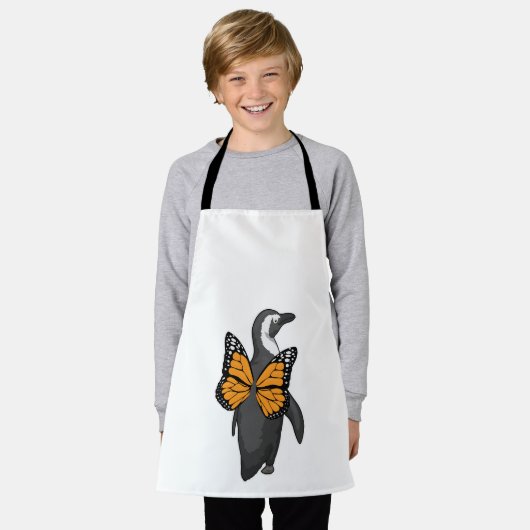 Tablier Ailes de papillon pingouin (Porté)