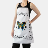 Tablier Ailes Enchantées – Papillon Noir et Bleu (Insitu)