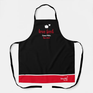 Tablier Aimer Chef cuisine noir-rouge-tablier
