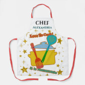 Tablier Aimer Cuisiner Chef Cuisine Ustensiles Personnalis (Recto)