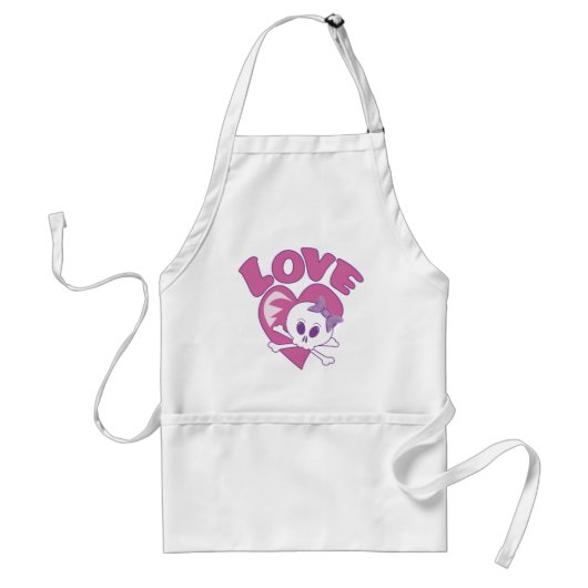 Tablier Aimer le crâne (Devant)