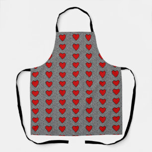 Tablier aimer rouge doodle apron
