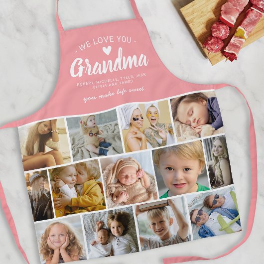 Tablier Aimer You Grandma Photo Collage Apron