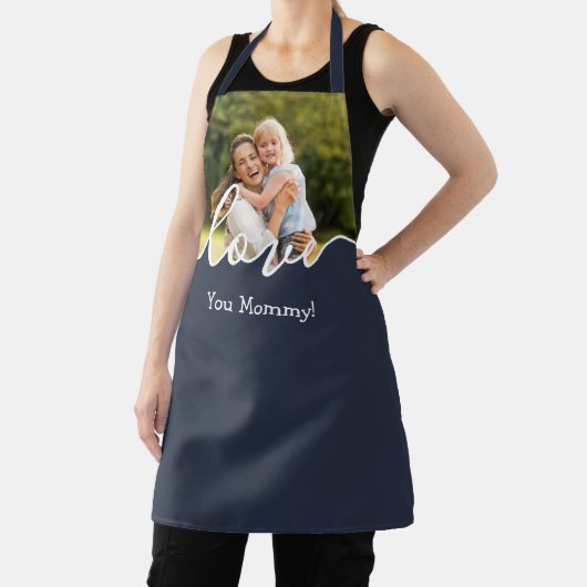 Tablier Aimer You Mommy Script Photo Apron (Insitu)