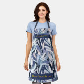 Tablier Aire Abstraite de la feuille d'hiver avec nom pers (Porté)