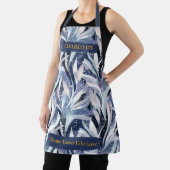 Tablier Aire Abstraite de la feuille d'hiver avec nom pers (Insitu)