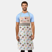 Tablier Aire de boulangerie Cupcake rose pour femmes et fi (Porté)