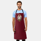 Tablier Aire de crête héraldique du coq (Porté)