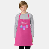 Tablier Aire de cuisson au cupcake pour enfant rose mignon (Porté)
