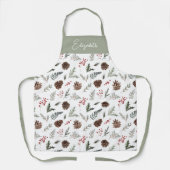 Tablier Aire de cuisson de Noël personnalisée (Recto)