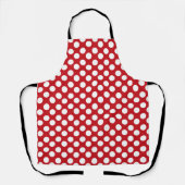 Tablier Aire de points polka rouge et blanc (Recto)