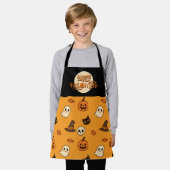 Tablier Aire d'Halloween pour enfants mignons - Citrouille (Porté)