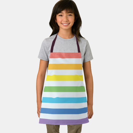 Tablier Aire d'impression tout-en-ciel pour enfants, petit (Insitu)