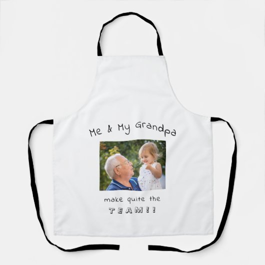 Tablier Aire photo de mon grand-père et moi (Recto)