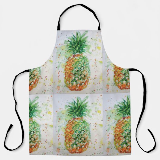 Tablier Aire tropicale à la chaux jaune - Aliments à base (Recto)